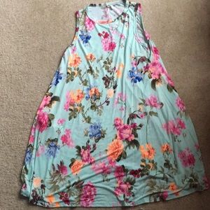 Floral teal dress
